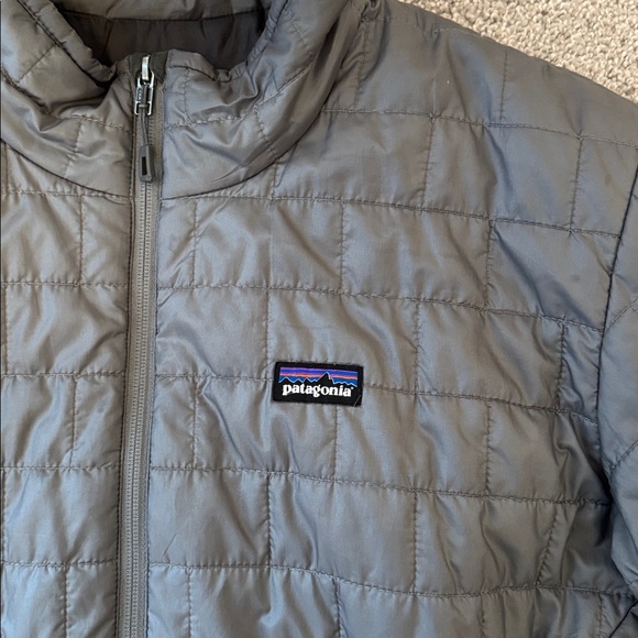 Mens Grey Patagonia Zip-up Nano Puffer Jacket XL - Picture 2 of 4